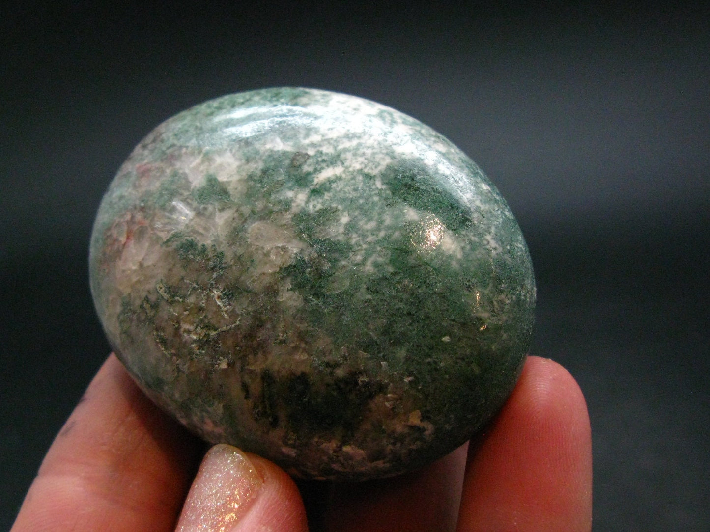 Unique Heulandite and Stilbite Polished Stone From India - 2.0"