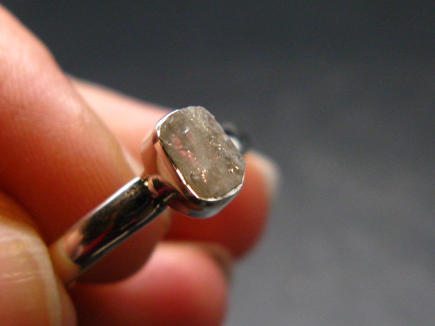 Phenakite Phenacite Sterling Silver Ring from Brazil - 1.69 Grams - Size 6