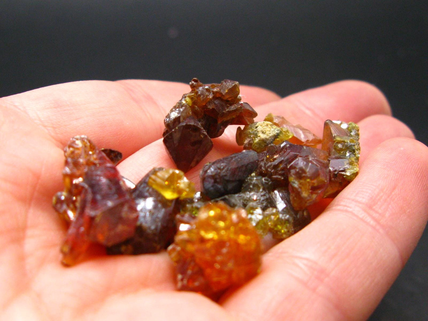 Rare Lot of 10 Zincite Crystals from Poland - 112.50 Carats