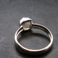 Gray Herderite Silver Ring from Africa - Size 6 - 1.77 Grams