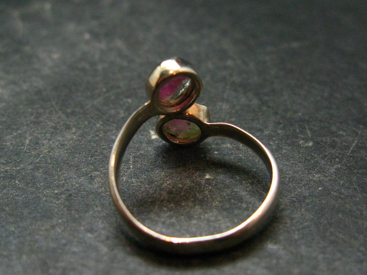 Watermelon Tourmaline Sterling Silver Ring - Size 7 - 2.20 Grams