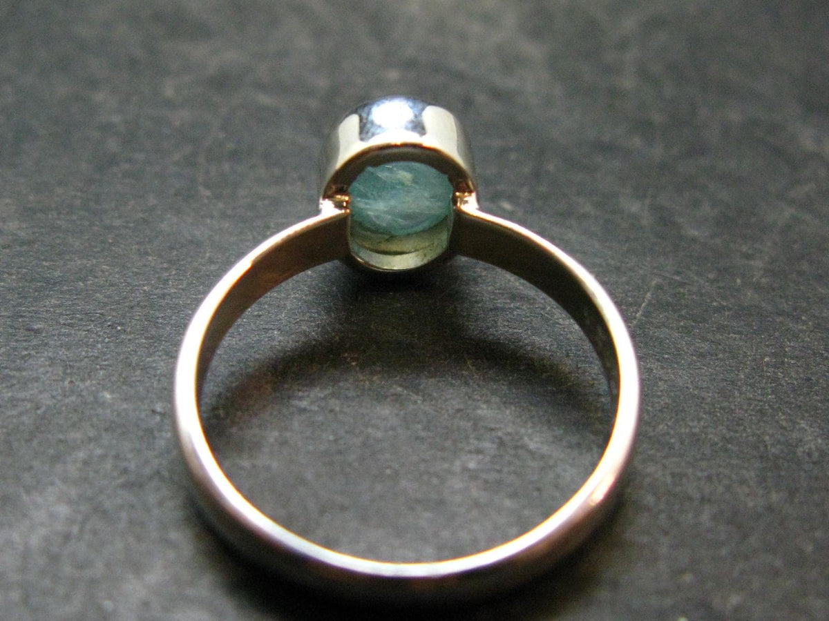 Extremely Rare Grandidierite Silver Ring From Madagascar - Size 7 - 2.37 Grams