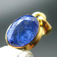 Natural Faceted Tanzanite Gold Plated Sterling Silver Pendant from Tanzania - 0.7"