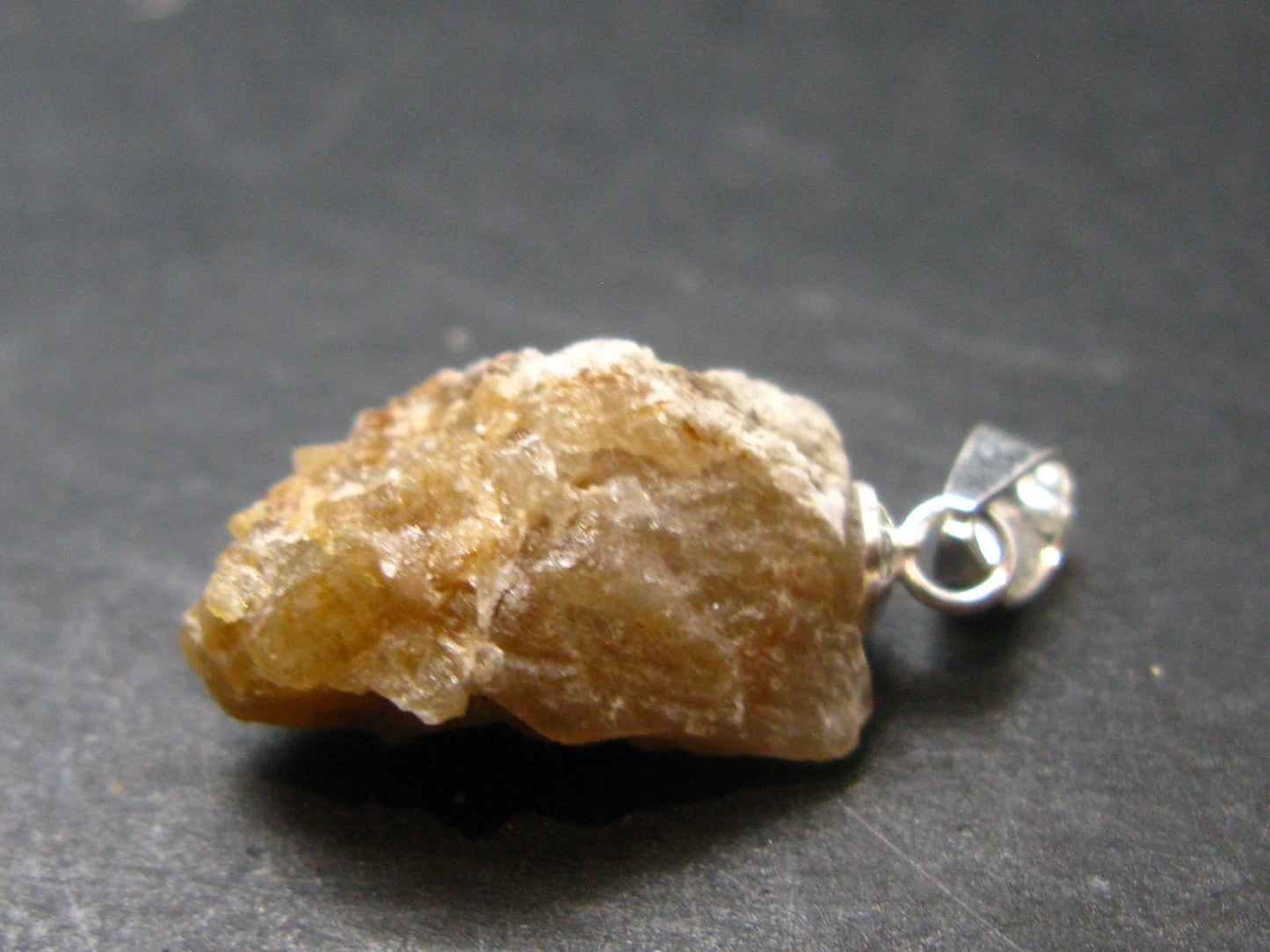Rare Herderite Crystal Silver Pendant from Brazil - 0.9" - 2.0 Grams