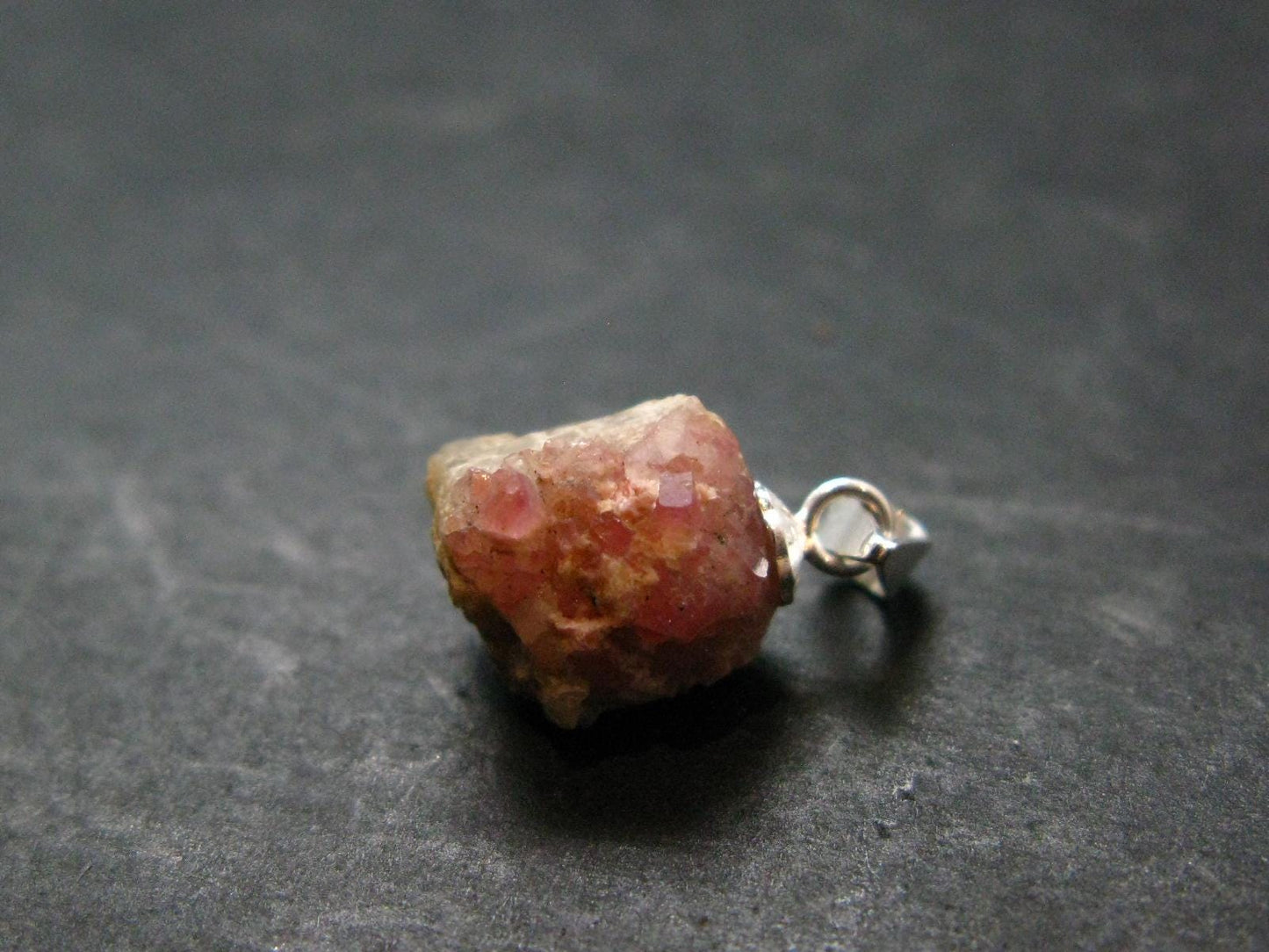 Rare Large Pezzottaite Pink Beryl 925 Silver Pendant from Madagascar - 6.0 Carats - 0.6"