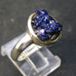 Deep Blue Evening Sky above Desert!! Saturated Royal Blue Rough Azurite Sterling Silver Ring - Size 9