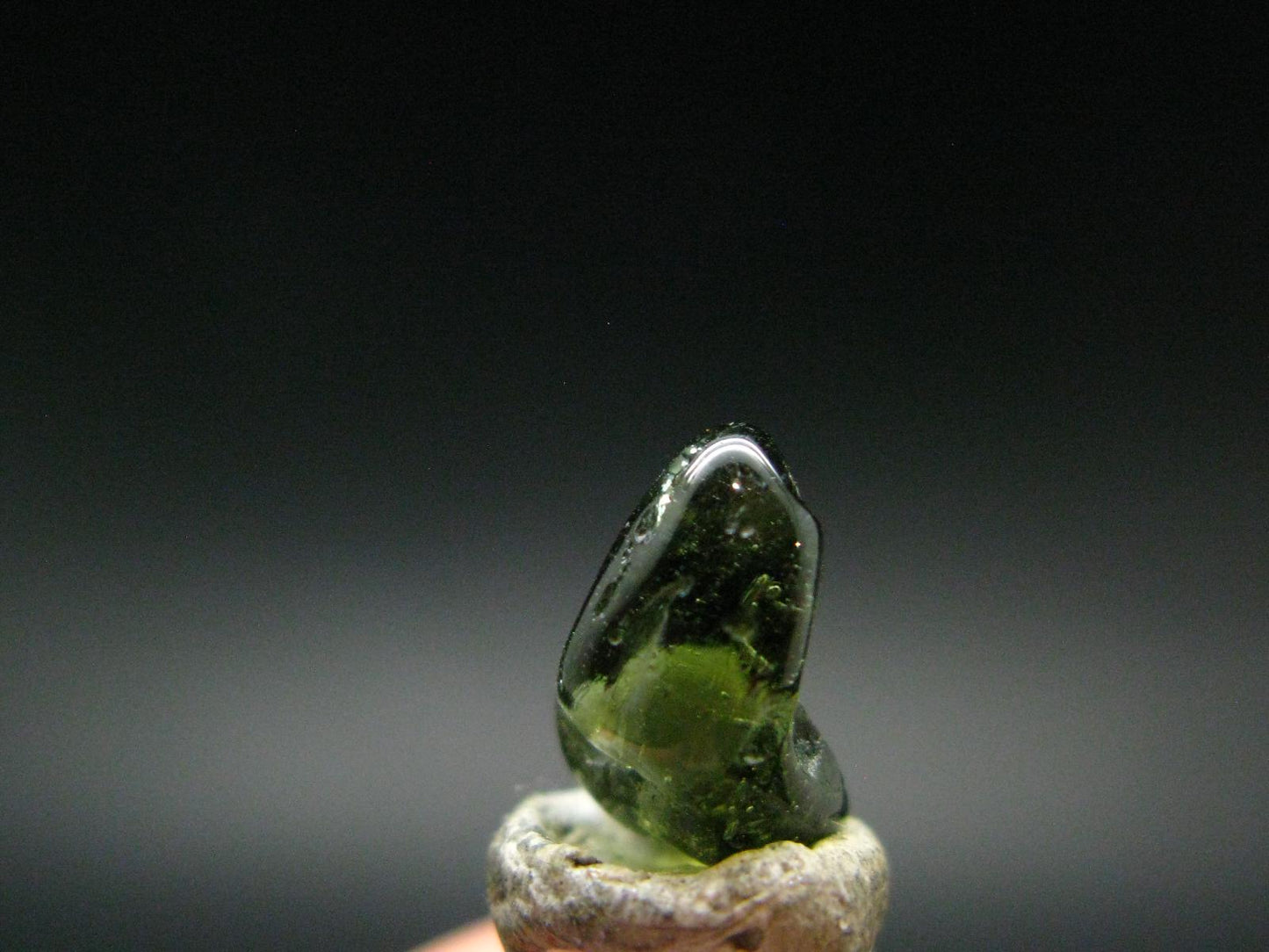 Moldavite Tektite Tumbled Bead from Czech Republic - 11 mm - 3.20 Carats