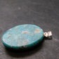 Genuine Turquoise Silver Pendant From Sleeping Beauty Arizona - 1.2" - 4.12 Grams