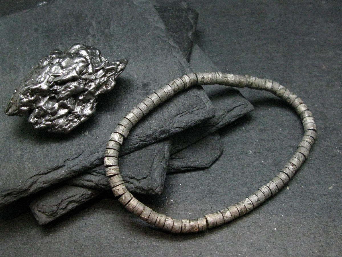 Meteorite Gibeon Genuine Bracelet ~ 8 Inches ~ 5mm Rondelle Beads