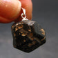Sharp Black Melanite Andradite Garnet Silver Pendant From Mali - 1.0" - 9.2 Grams