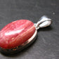 Rhodochrosite Silver Plated Pendant From Argentina - 1.2" - 6.78 Grams