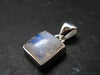 Natural Glow From Inside Moonstone Silver Plated Pendant - 0.7" - 2.57 Grams
