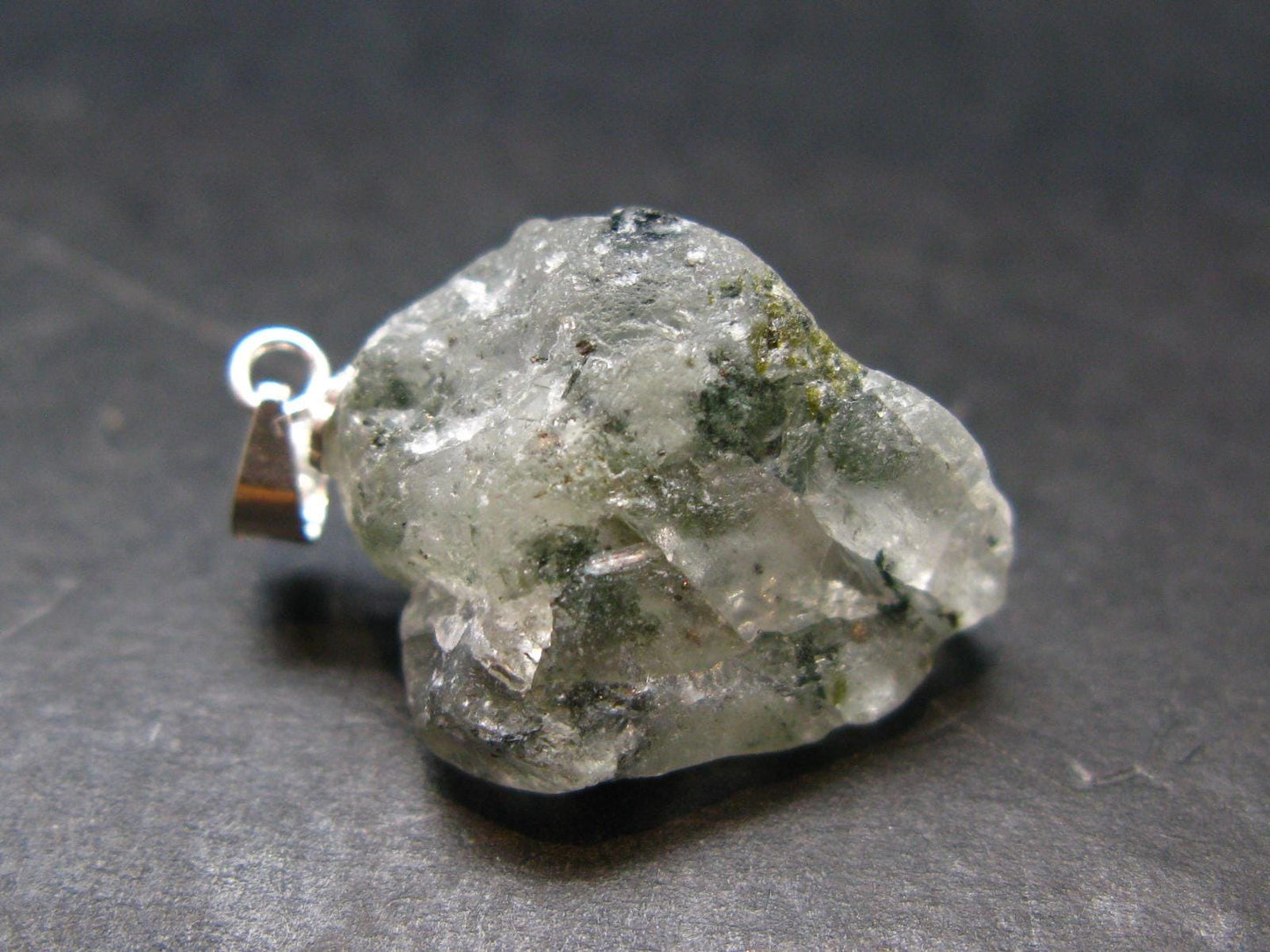 Phenakite Phenacite Crystal Silver Pendant From Brazil - 1.1" - 4.39 Grams