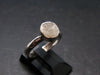 Very Rare White Cryolite 925 Silver Ring from Greenland - Size 7 - 1.93 Grams