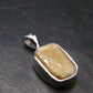 Large Natural Agni Gold Danburite Sterling Silver Pendant from Tanzania - 1.1" - 1.18 Grams