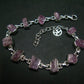 Pink Rose Imperial Topaz Silver Bracelet From Brazil- 7" - 14.8 Grams