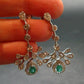 Gem Emerald Faceted Silver Earrings From Colombia - 5.35 Grams Total