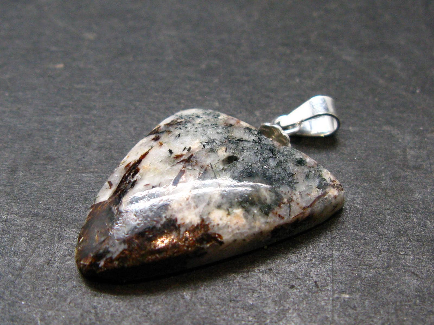 Astrophylite Astrophyllite Silver Pendant From Russia - 1.1" - 2.68 Grams