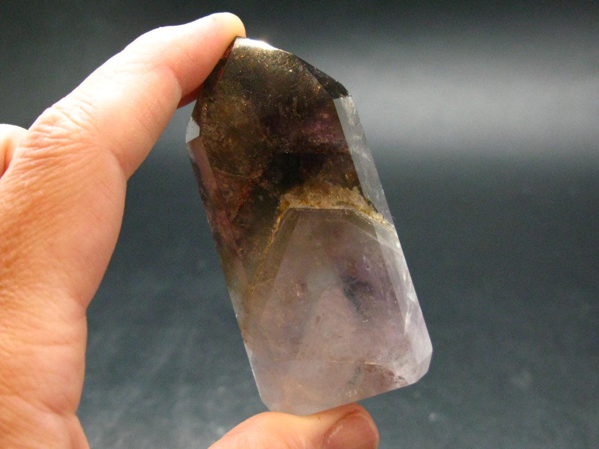 Cacoxenite Amethyst Polished Crystal From Brazil - 2.5"