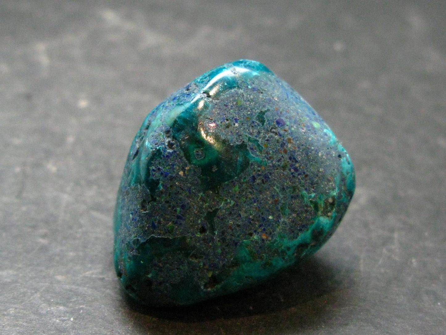 Very Nice Tumbled Dioptase Stone from Congo - 1.2" - 20.79 Grams
