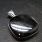Tumbled Hypersthene Silver Plated Pendant From Canada - 1.4" - 11.32 Grams