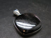 Tumbled Hypersthene Silver Plated Pendant From Canada - 1.4" - 11.32 Grams