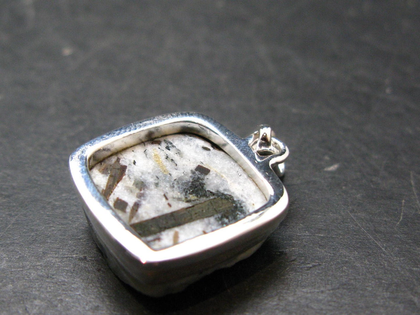 Astrophylite Astrophyllite Silver Pendant From Russia - 1.1" - 6.62 Grams