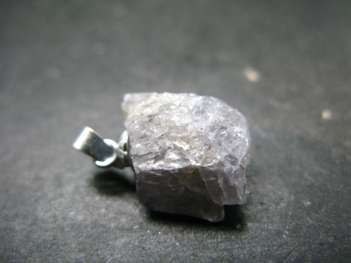 Rare Lilac Herderite Crystal Silver Pendant from Brazil - 0.8" - 1.81 Grams