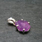 Ruby Crystal Silver Pendant from Africa - 0.6" - 1.25 Grams