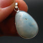 Rare Blue Larimar Pectolite Silver Pendant From Dominican Republic - 1.0" - 2.73 Grams