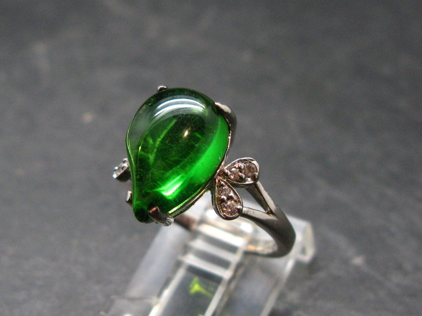 Helenite Gaia Stone Gem Sterling Silver Ring From Washington - Size 6 - 2.0 Carats
