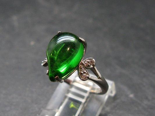 Helenite Gaia Stone Gem Sterling Silver Ring From Washington - Size 6 - 2.0 Carats