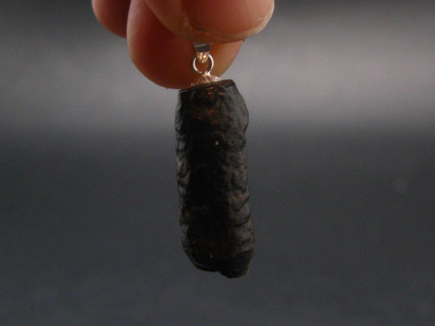 Rare Prophecy Stone Limonite after Pyrite Silver Pendant From Egypt - 1.2" - 4.91 Grams
