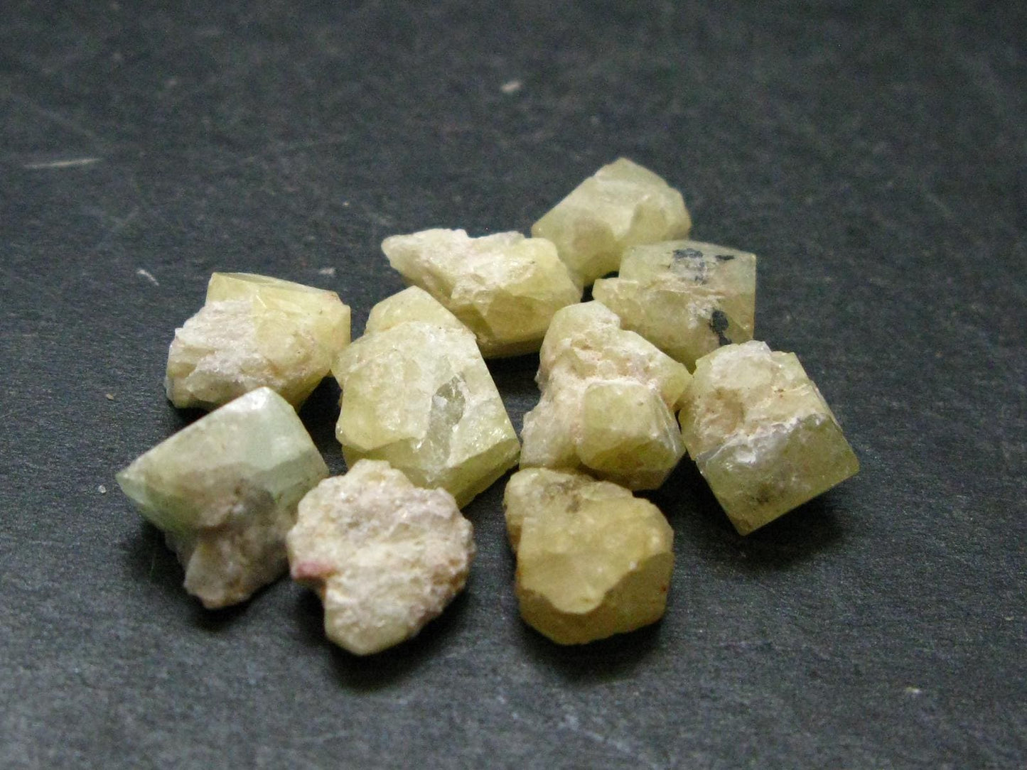 Lot of 10 Large Rhodizite Rhodozite Crystals from Madagascar - 32.75 Carats