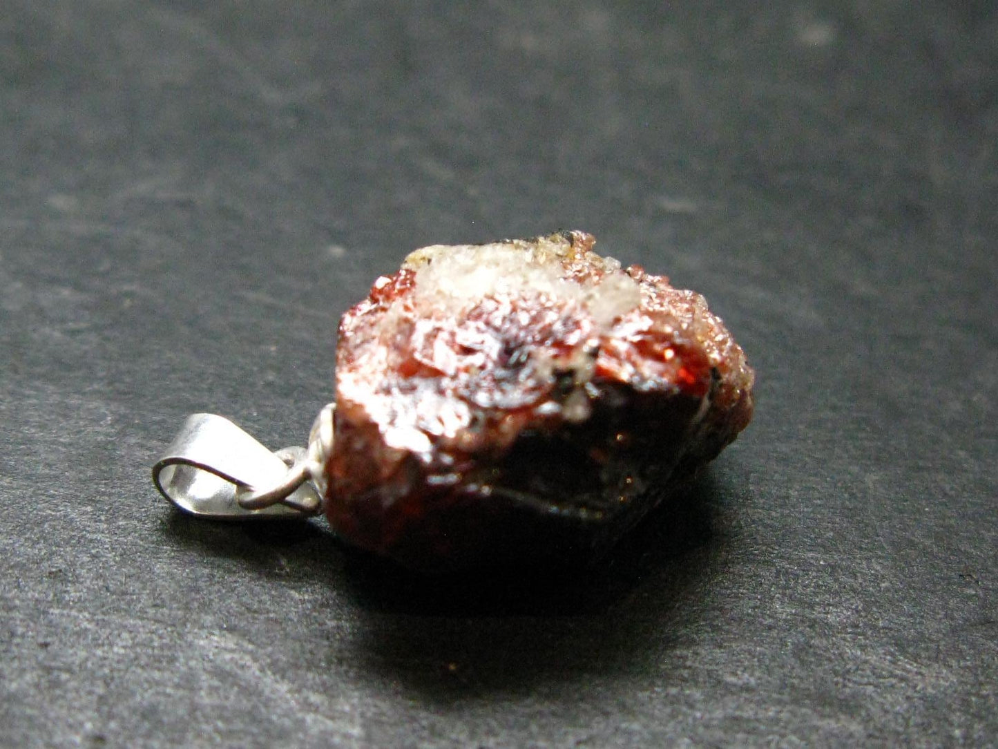 Rare Zircon Crystal Silver Pendant From Tanzania - 0.9" - 3.49 Grams
