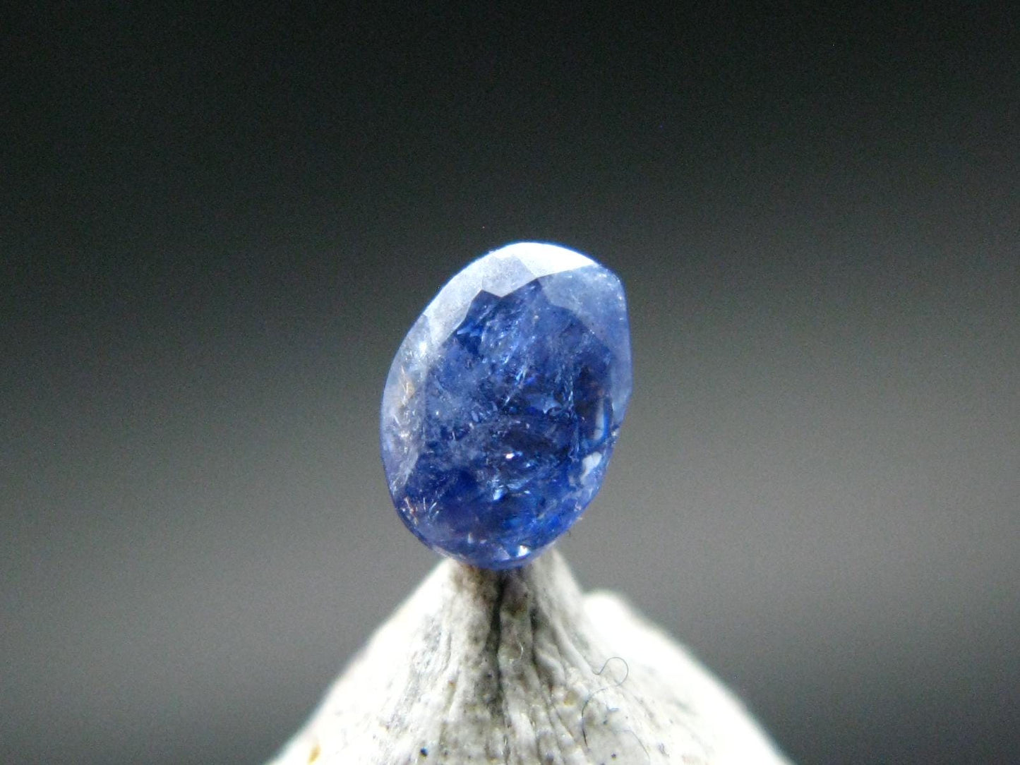 Gem Benitoite Cut Stone From California - 0.35 Carats - 4.5x3.5mm