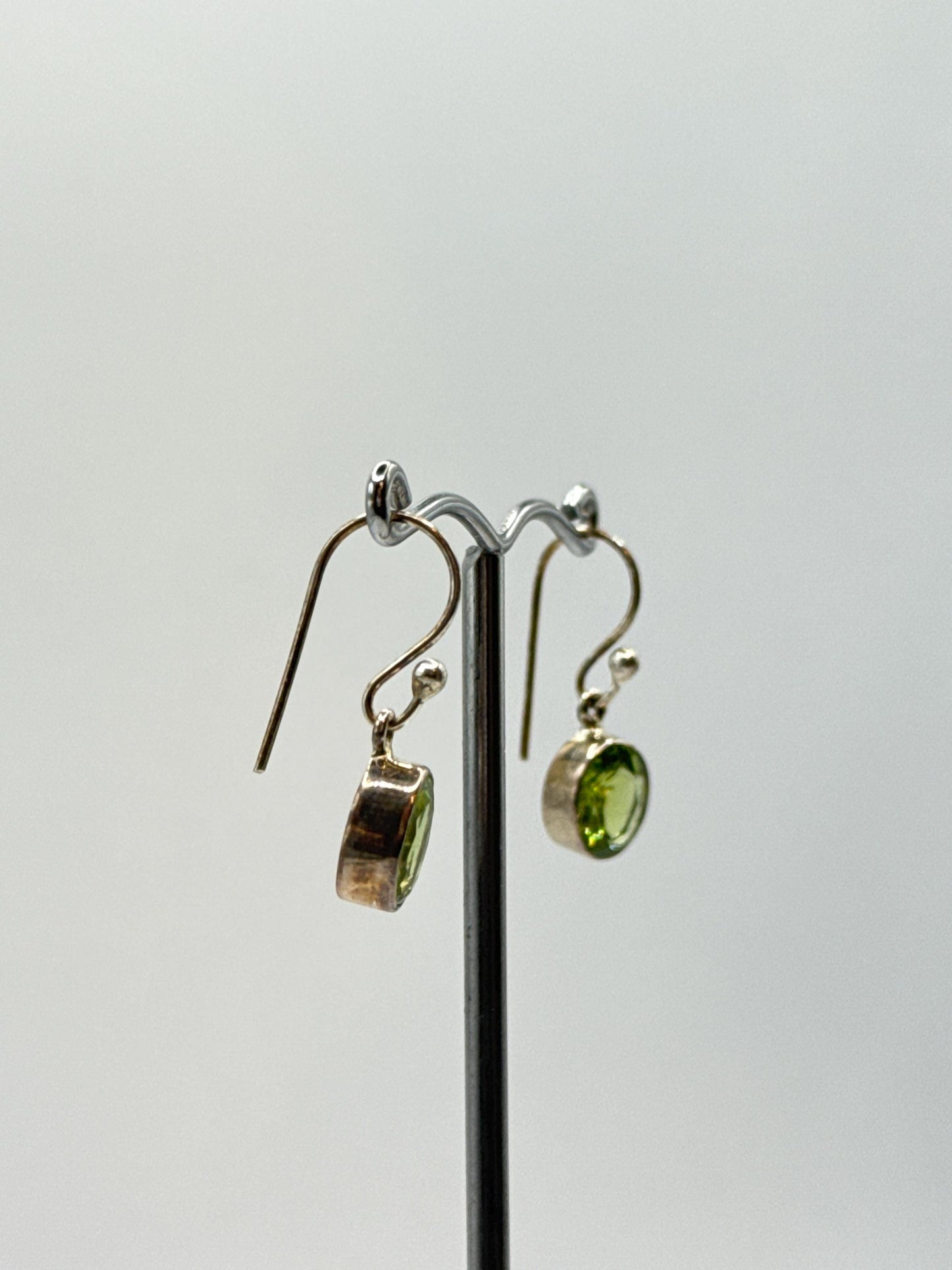 Peridot Sterling Silver Dangle Earrings | August Birthstone