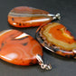 Natural Carnelian Agate Pendant From Madagascar - 1.4"