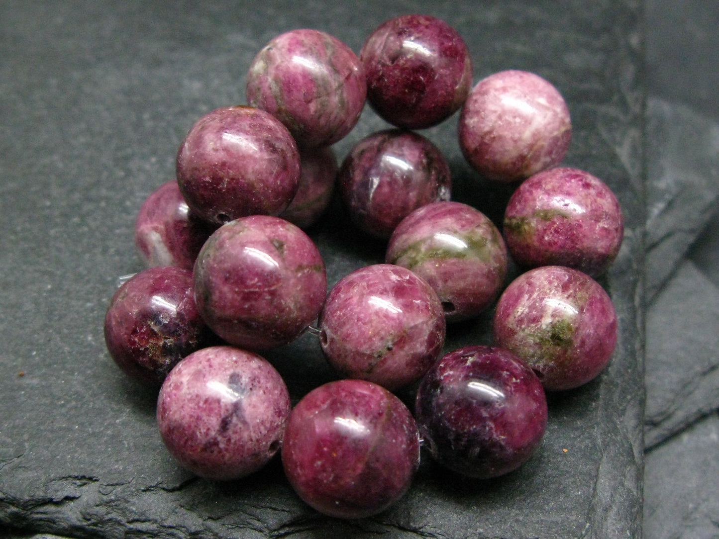 Pink Tourmaline Genuine Bracelet ~ 7 Inches ~ 12mm Round Stones