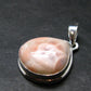 Natrolite Silver Plated Pendant Necklace From Indonesia - 1.1" - 3.72 Grams