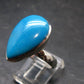 Genuine Turquoise Sterling Silver Ring Adjustable Size- 7.90 Grams