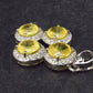 Nice Natural Faceted Yellow Sapphire 925 Sterling Silver Pendant - 1.1" - 3.0 Grams