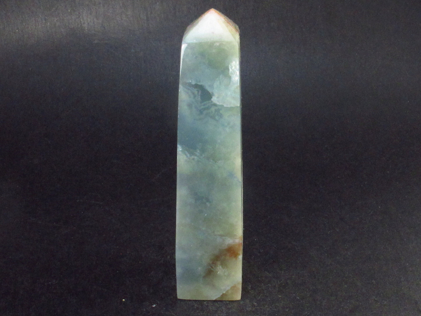 Nice Lemurian Aquatine Blue Calcite Obelisk Pyramid From Argentina - 3.4" - 84.3 Grams