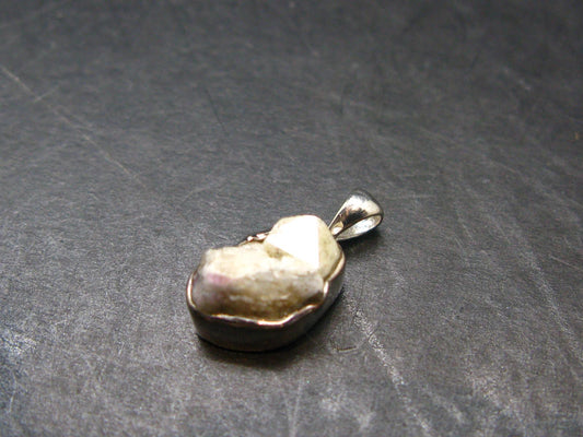 Rhodizite Rhodozite Crystal Silver Pendant from Madagascar - 0.6" - 1.44 Grams