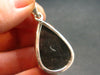 Very Rare Sterling Silver Nuumite Nuummite Pendant From Greenland - 1.4" - 8.34 Grams