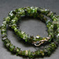 Lightweight Tumbled Green Tourmaline Facetted Beads Necklace from Brazil - 19" - 18.05 Grams