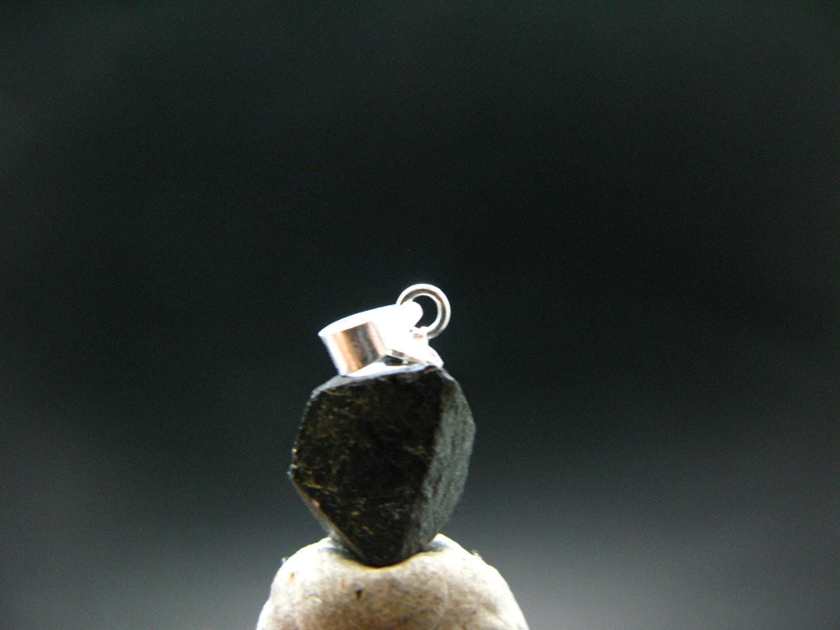 Magnetite Crystal Silver Pendant From Bolivia - 0.7" - 1.84 Grams