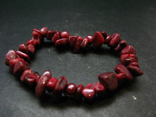 Thulite Genuine Bracelet ~ 7 Inches ~ 9mm Tumbled Beads
