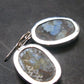 Blue Variscite Sterling Silver Earrings From Utah - 1.4" - 9.58 Grams
