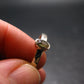 Cute Gem Moldavite Sterling Silver Ring From Czech Republic - Size 7.5 - 1.4 Grams